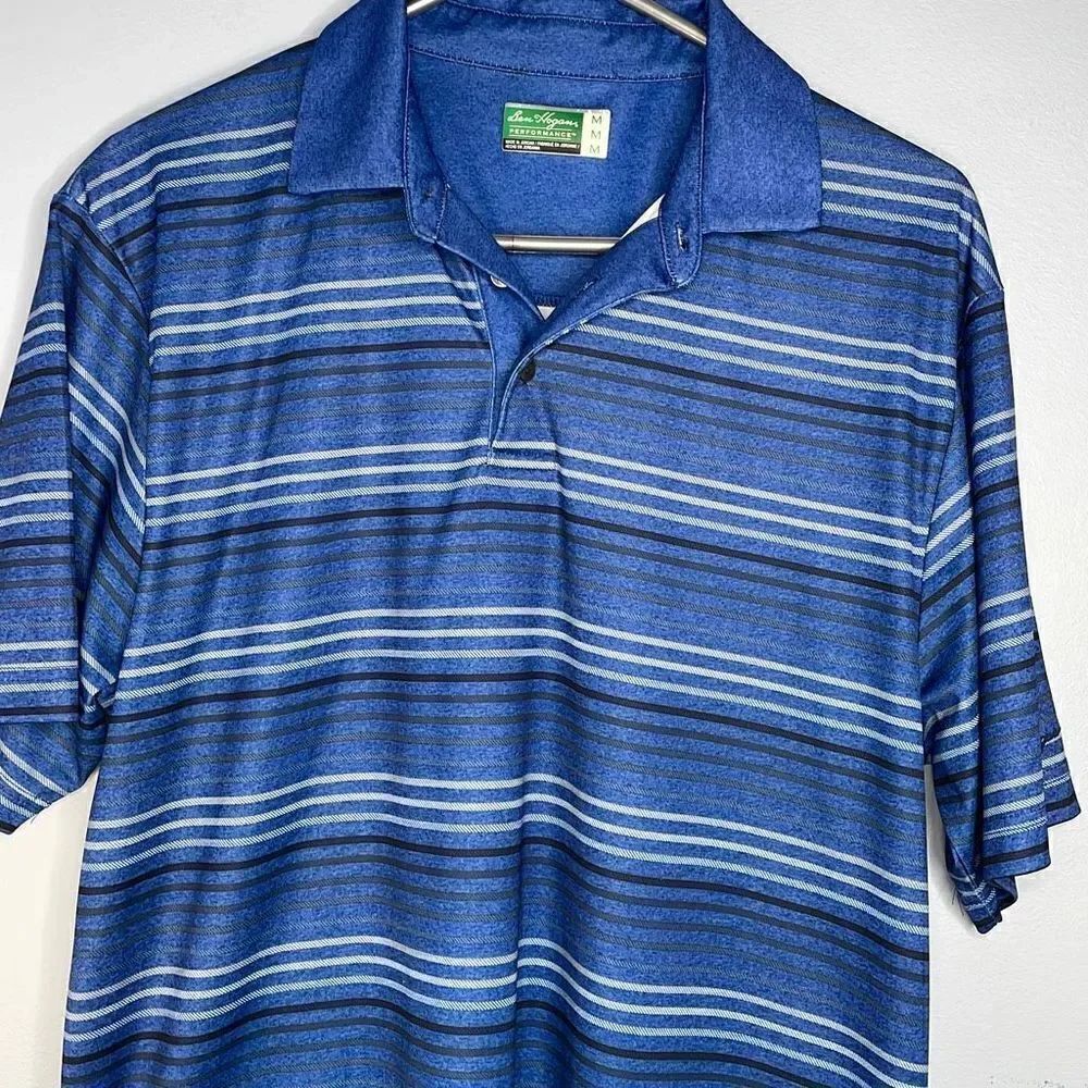 Ben Hogan Performance Golf Polo Medium Blue Stripped